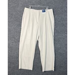 Old Navy Cream pleated wide leg trousers